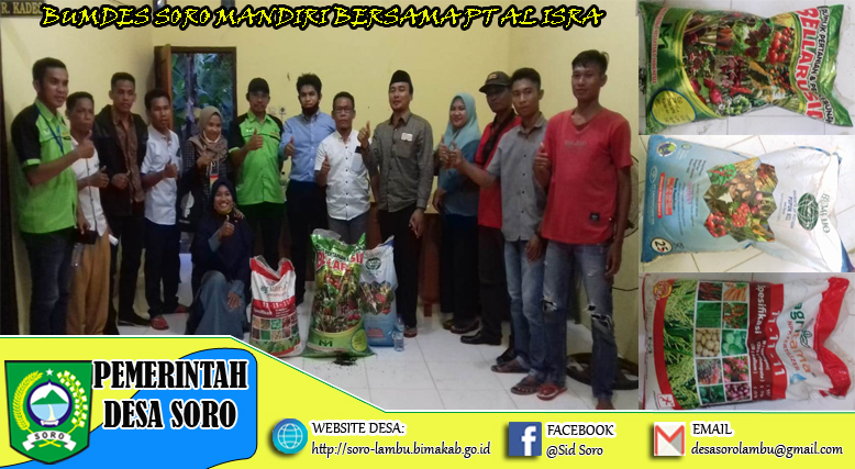 BUMDES SORO MANDIRI BANGUN KERJA SAMA DENGAN PT AL ISRA